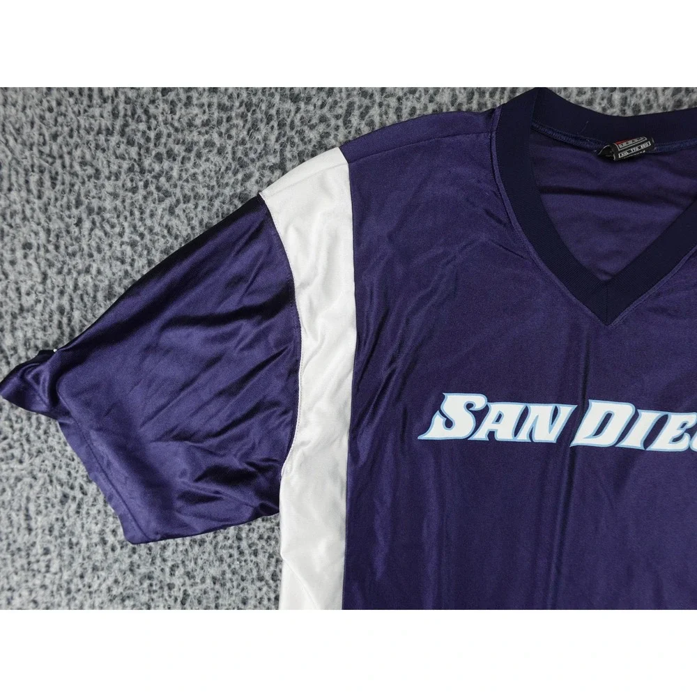 Nike Jersey Mens XXL Purple San Diego‎ Vintage 90s Made in USA V-Neck Graphic